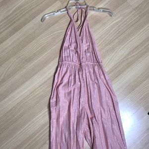 Brand new coral sheer jumpsuit.
